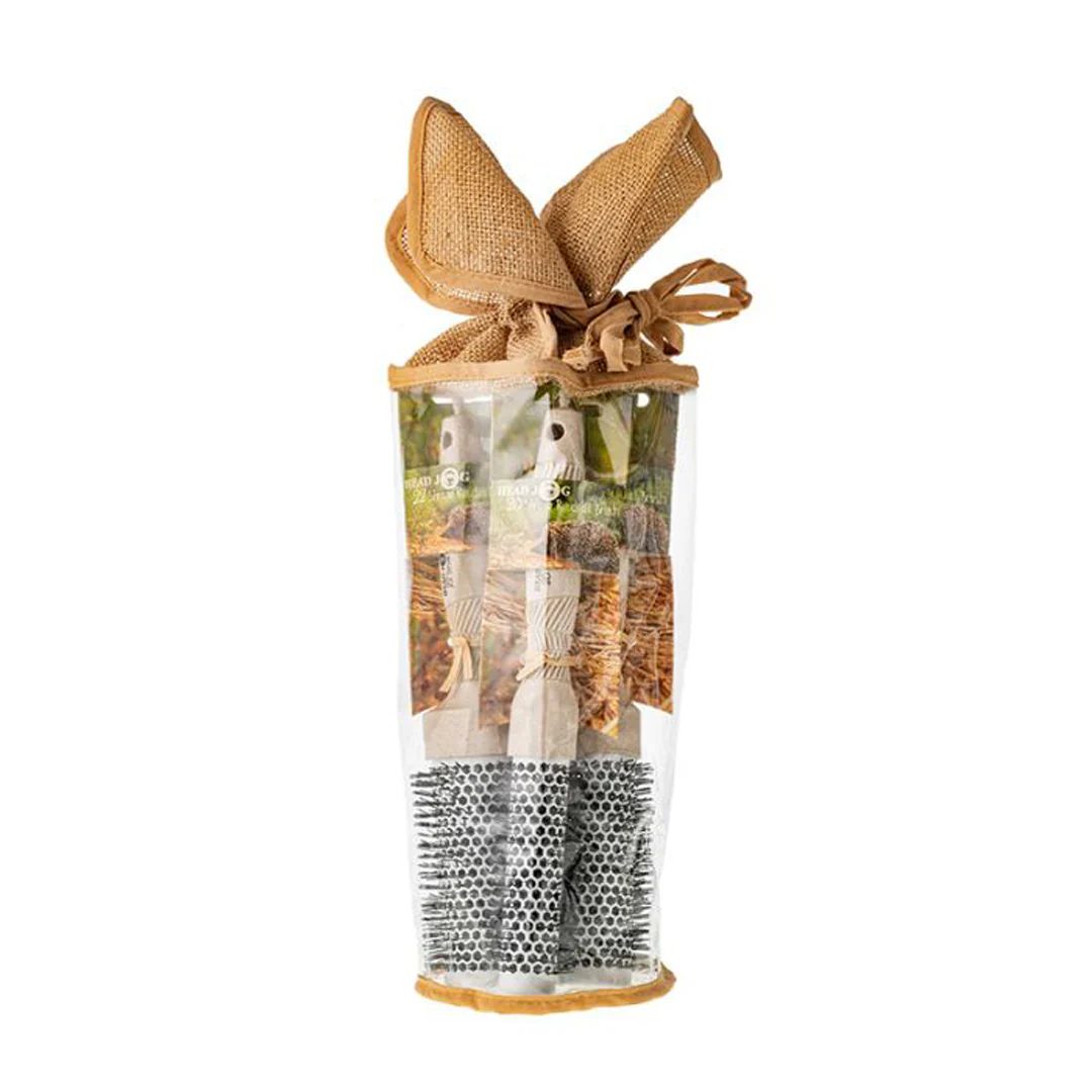 Head Jog Straw Radial Brush Set