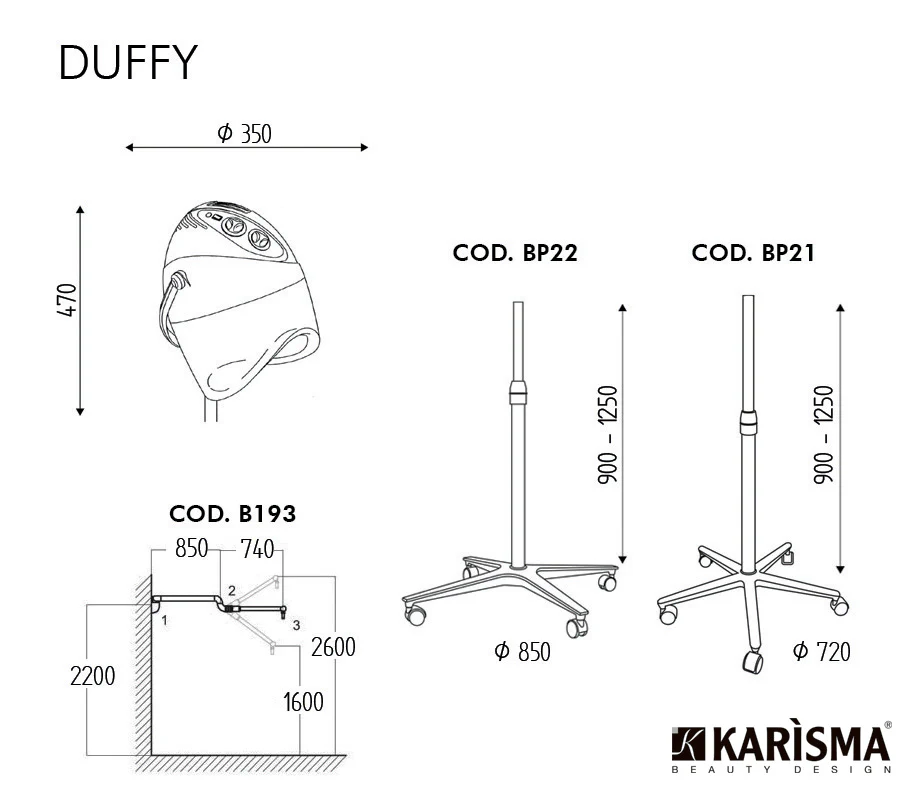 Karisma Duffy Mobile - BP21 5 Star Base - Image 4