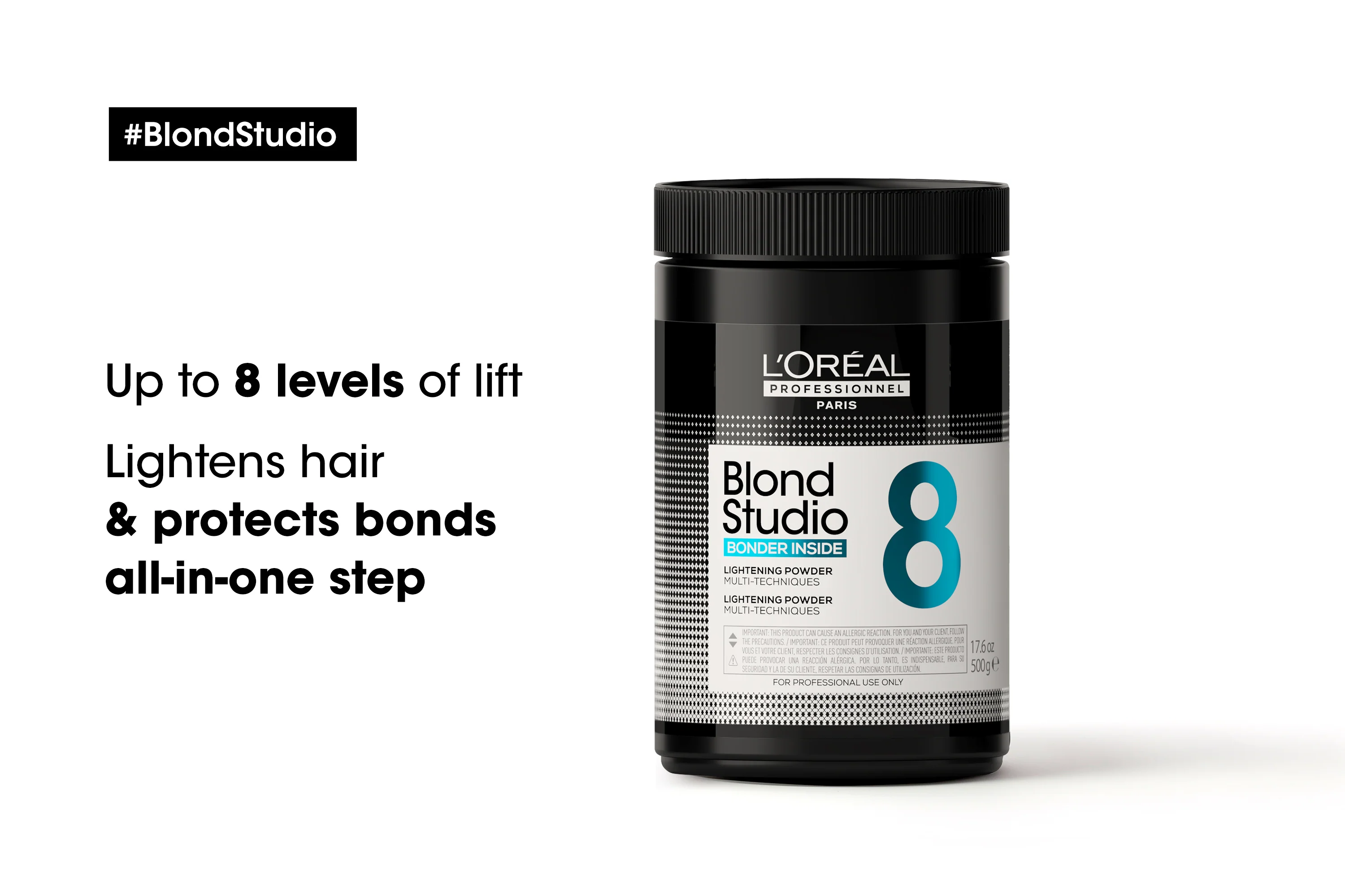 L'Oréal Professionnel Blond Studio 8 Multi Techniques Powder with Bonder Inside 500g - Image 2