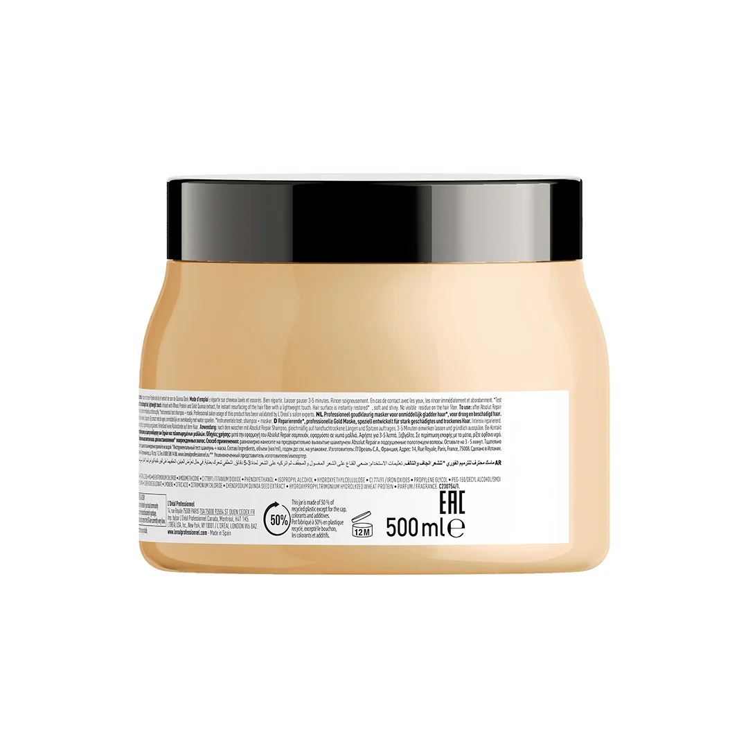 L'Oréal Professionnel Serie Expert Absolut Repair Golden Light Resurfacing Masque 500ml - Image 3