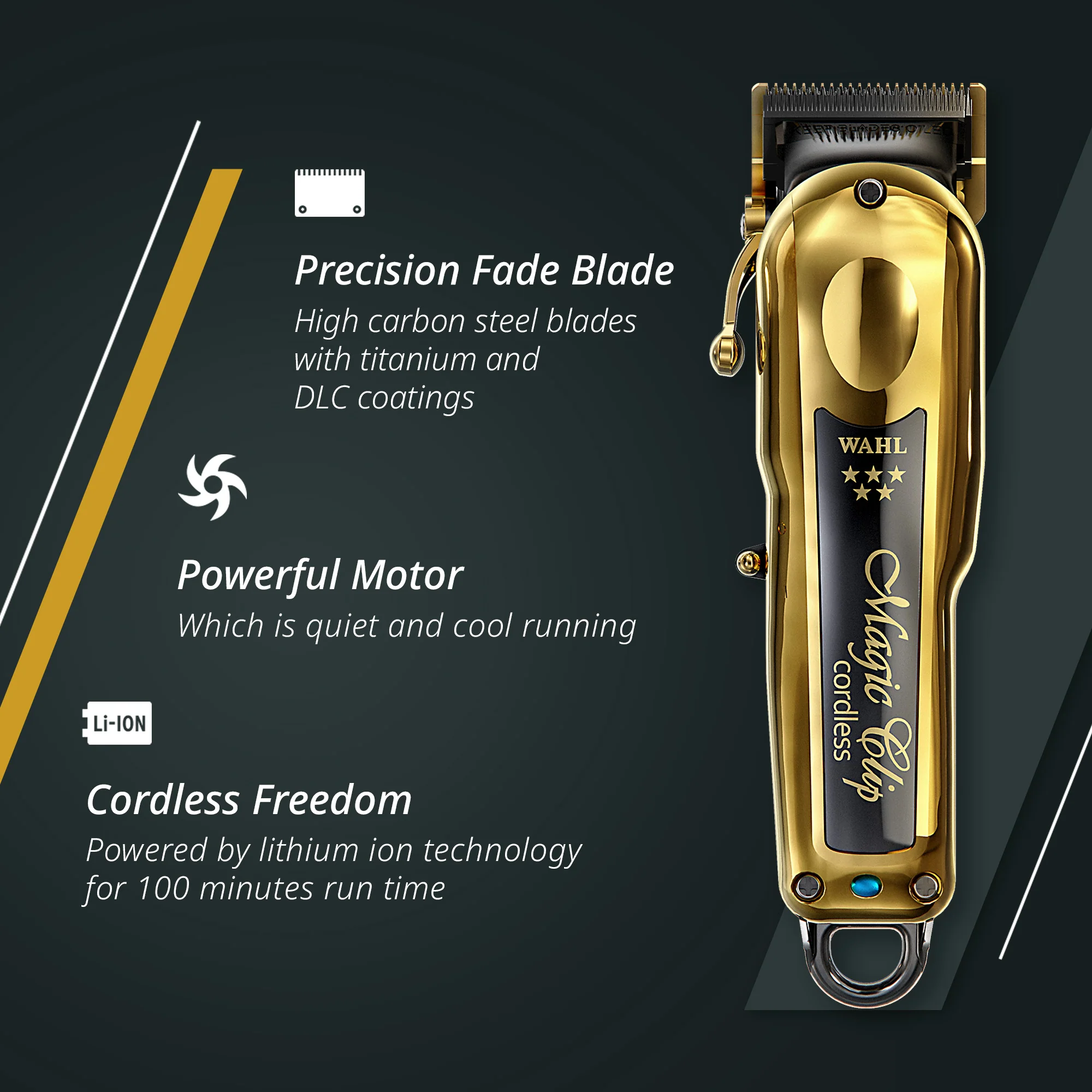 Wahl Gold Cordless Magic Clip - Image 2